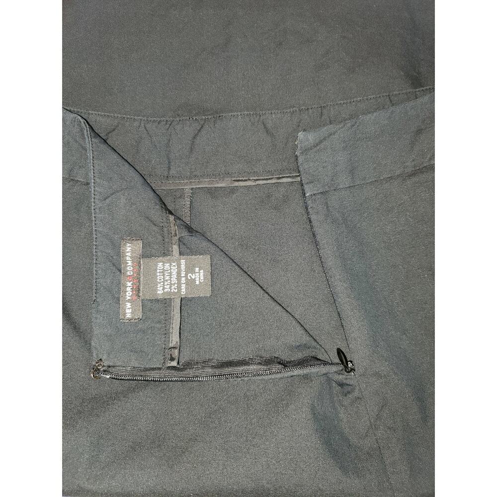 NEW YORK & CO Women's Black Straight Skirt Sz 2 - Picture 5 of 7